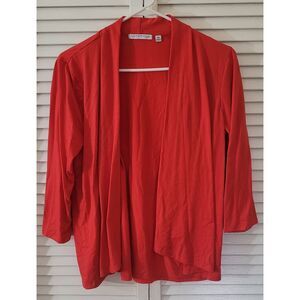 Red Open-Front Cardigan by Notations – Petite Medium